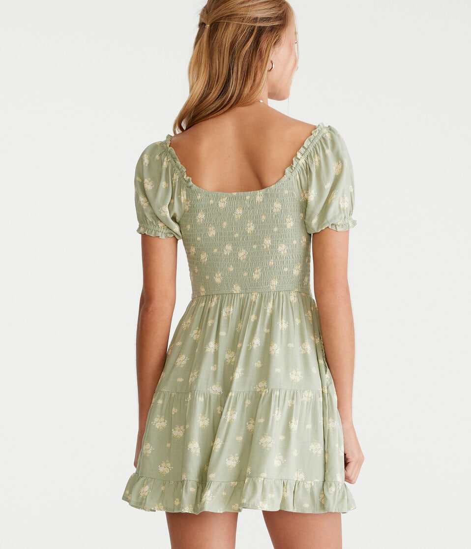 aeropostale green dress Solid Strapless Fit & Flare Tube Dress