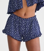 Ruffled Knit Sleep Shorts