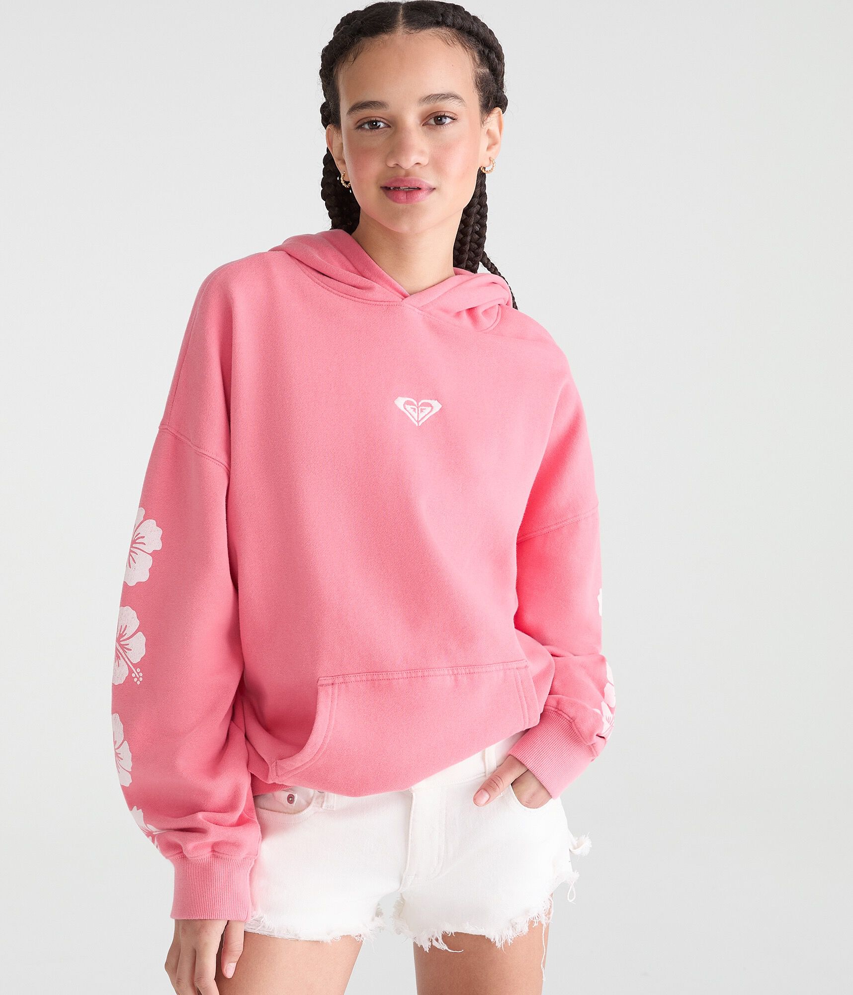 Roxy Hibiscus Logo Pullover Hoodie