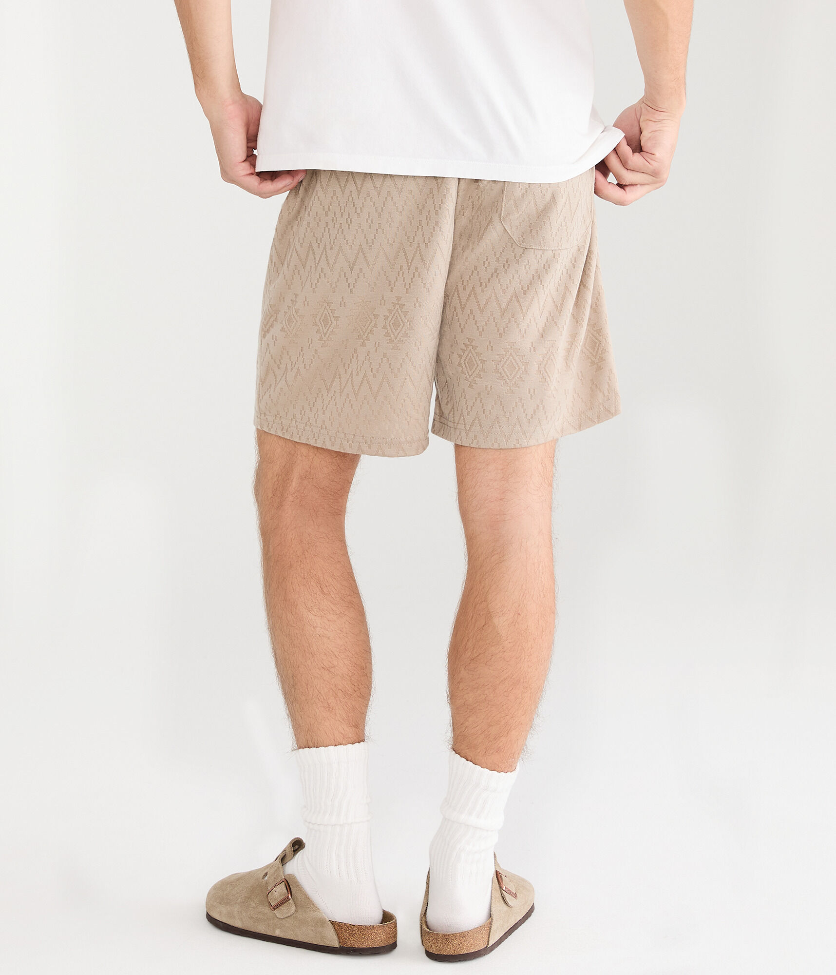 Jacquard Knit Shorts 6"