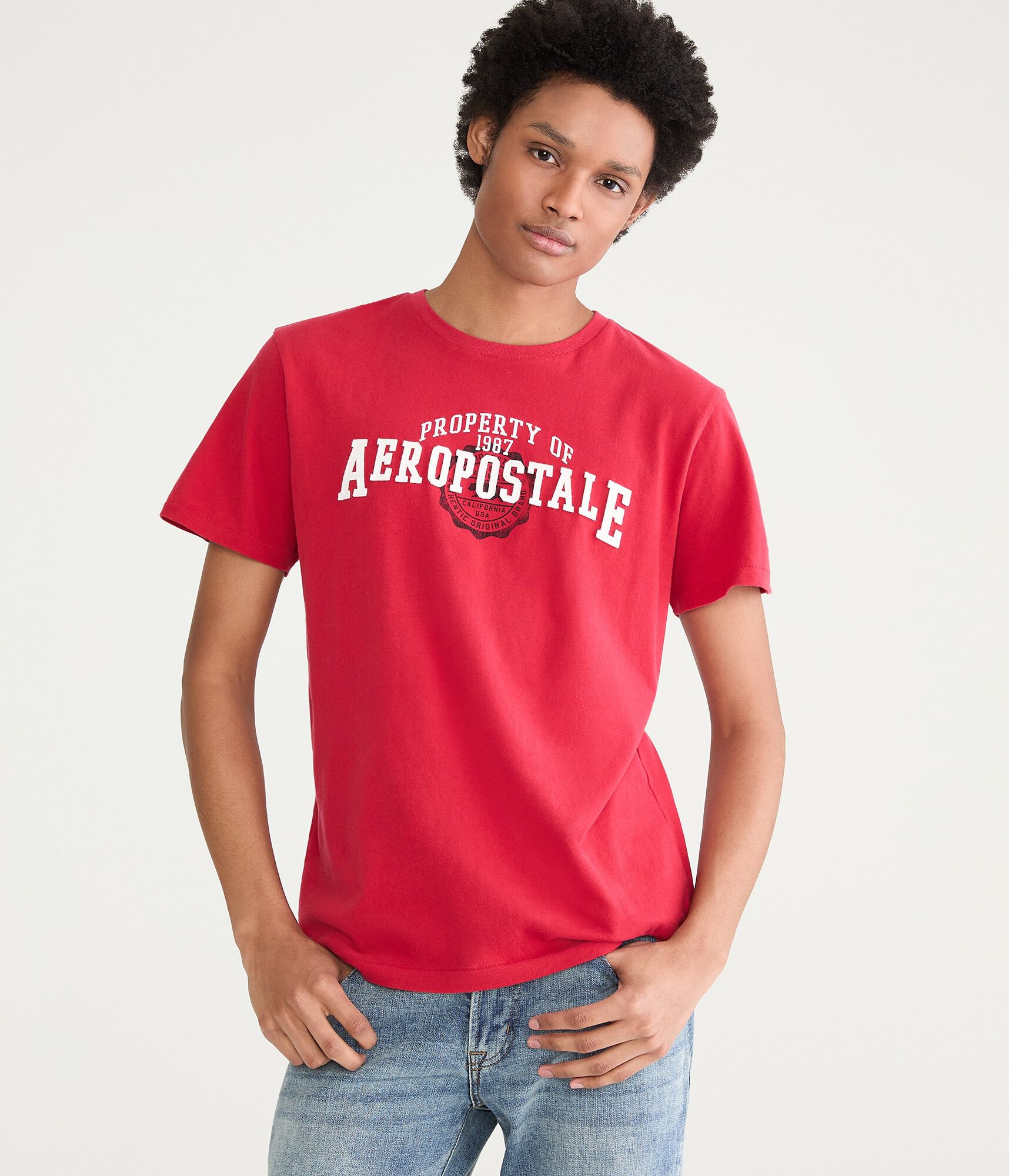 Property Of Aeropostale Appliqu&eacute; Graphic Tee