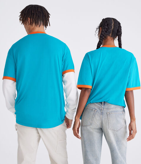 Miami Dolphins Super Bowl Relaxed Ringer Graphic Tee