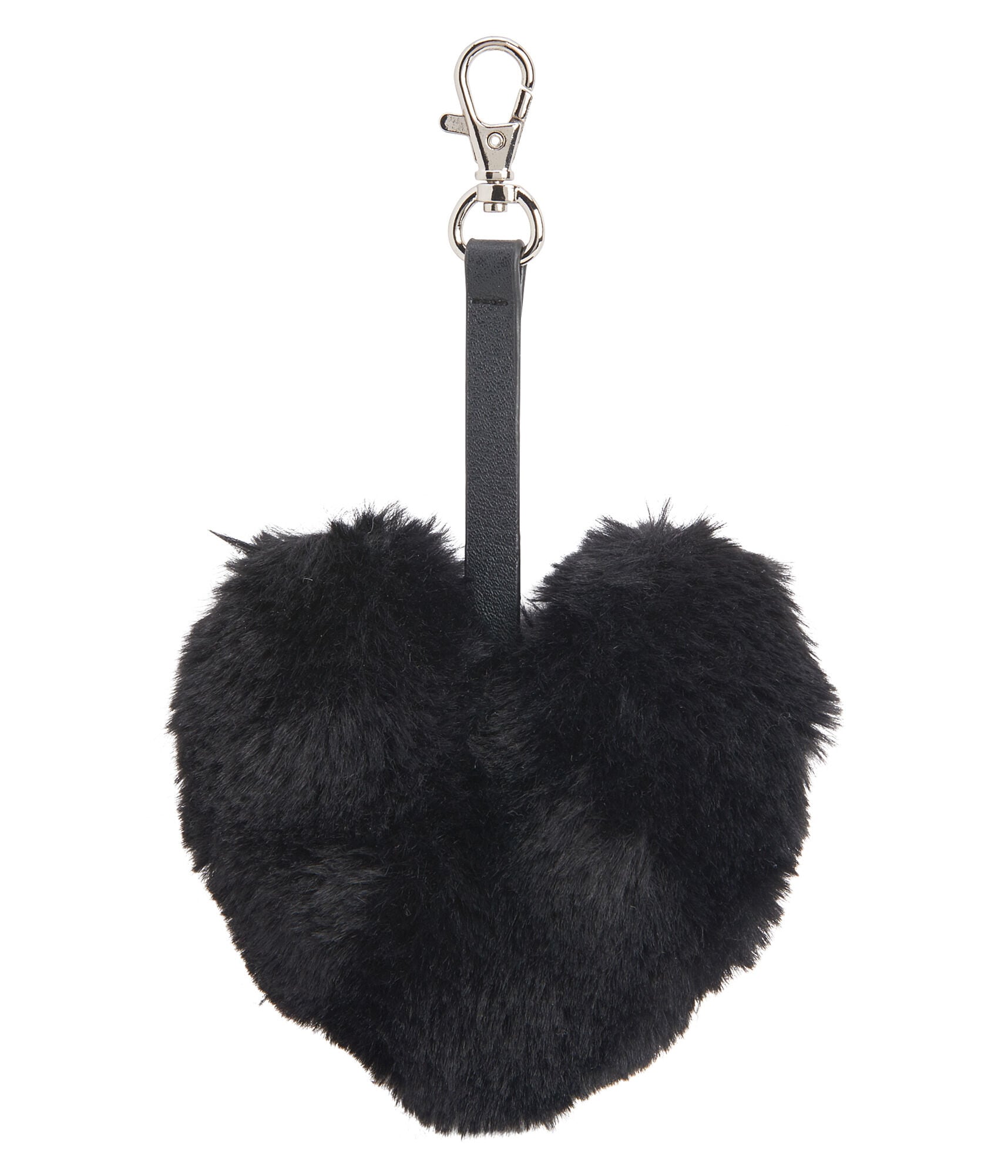 Fuzzy Heart Bag Charm