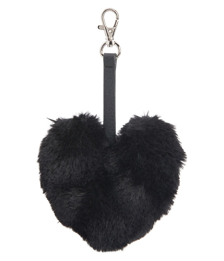 Fuzzy Heart Bag Charm