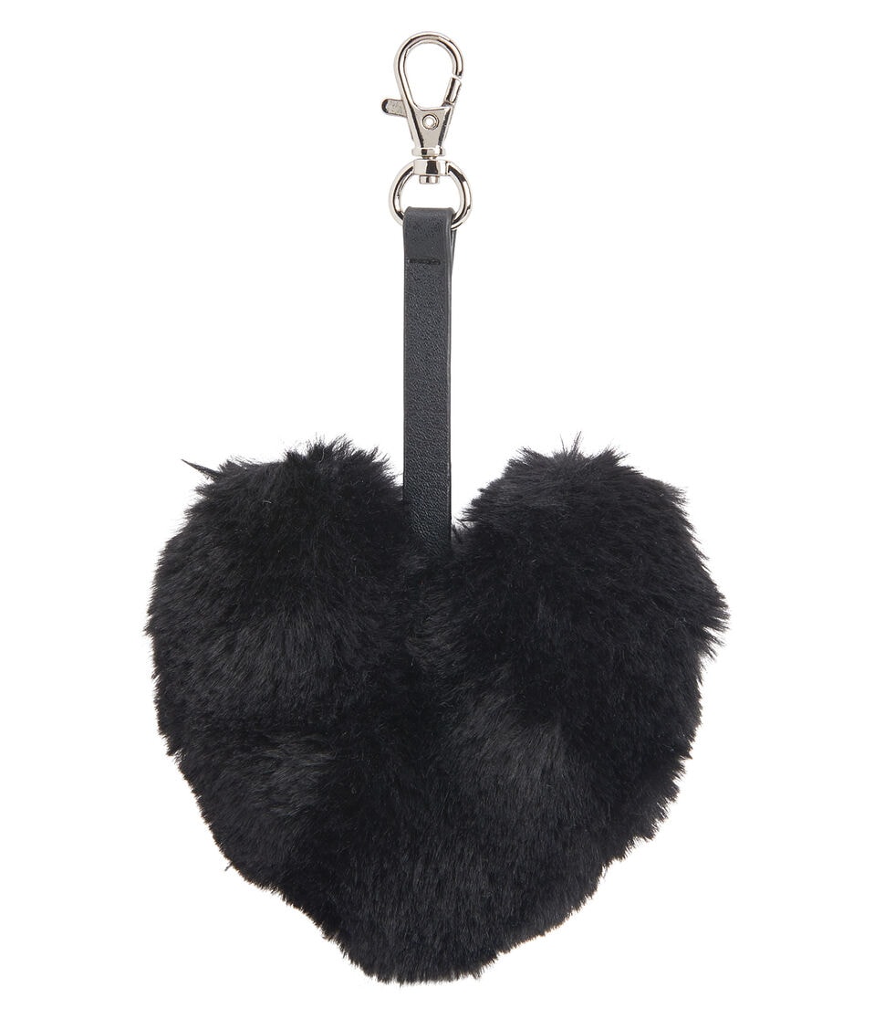 Fuzzy Heart Bag Charm