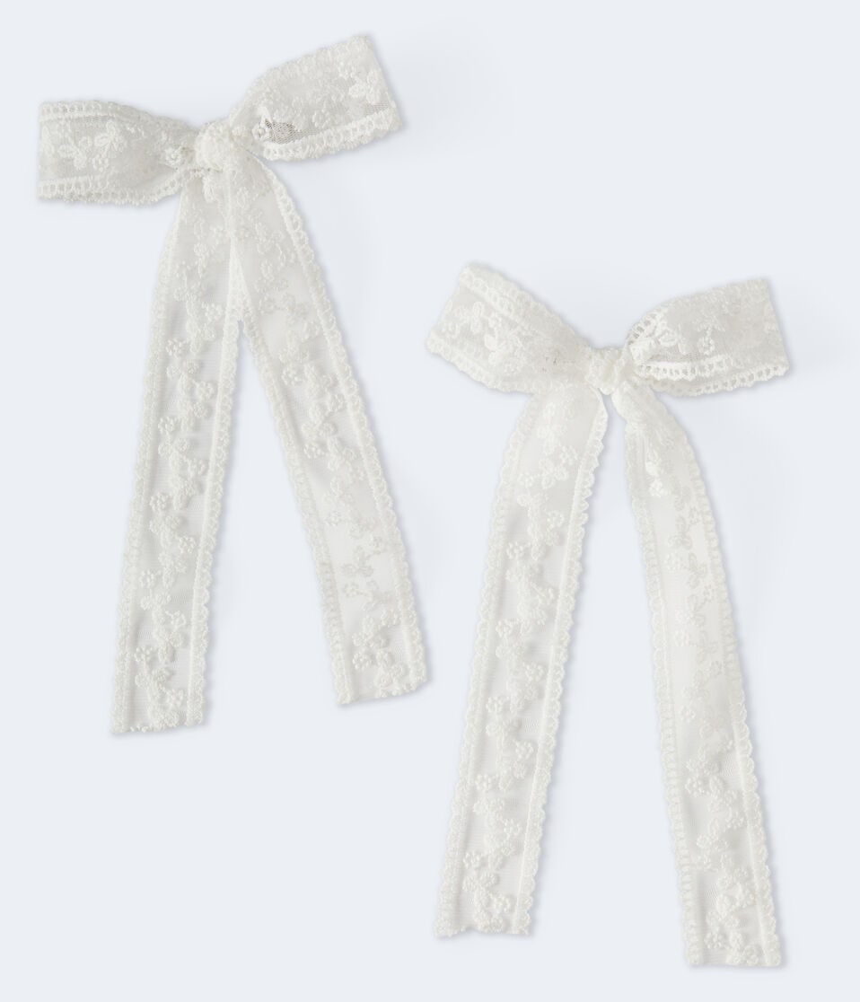 Lace Bow Hair Clip 2-Pack
