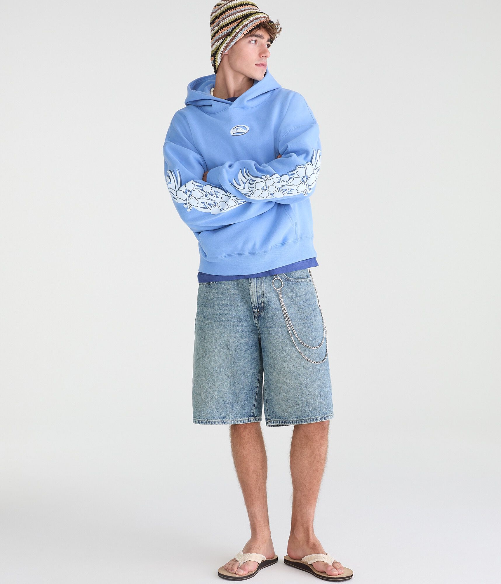 Quiksilver Hibiscus Boxy Pullover Hoodie