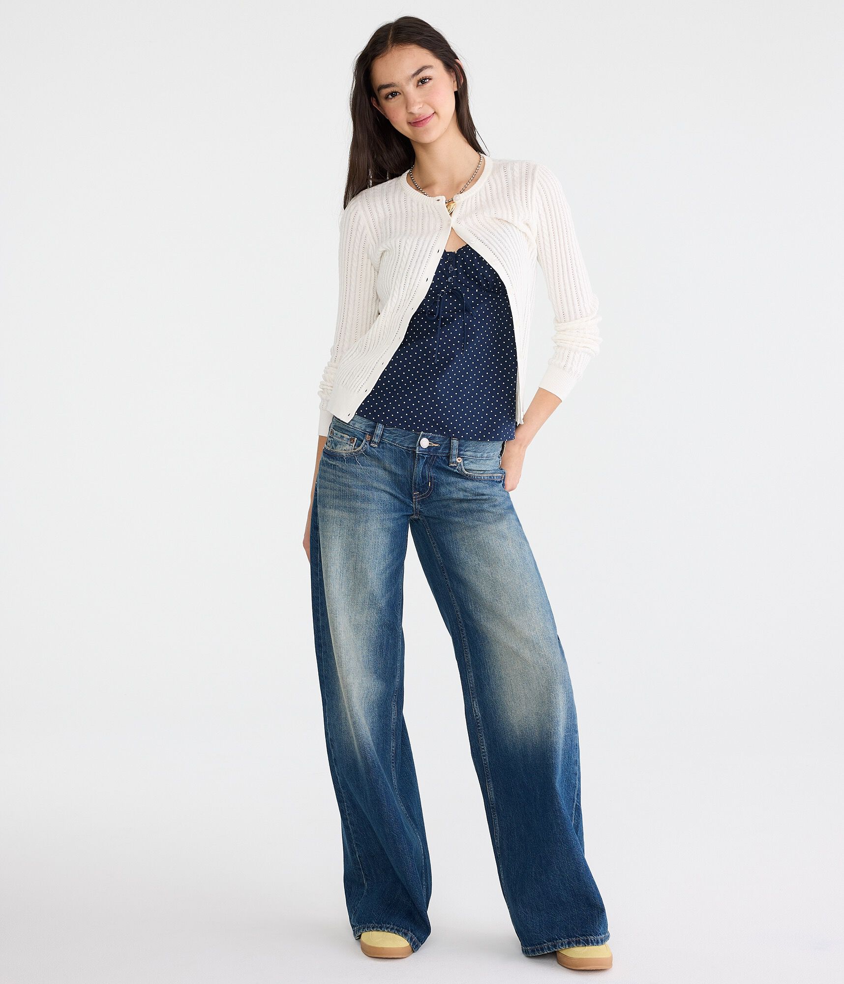 Super Low-Rise Ultra Wide Leg Jean