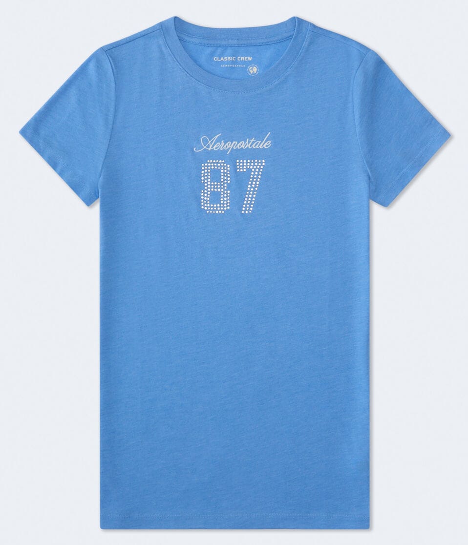 Aeropostale 87 Rhinestone Graphic Tee