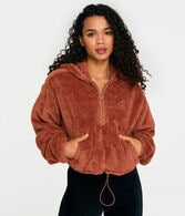 Sherpa Cinched Hooded Half-Zip Pullover