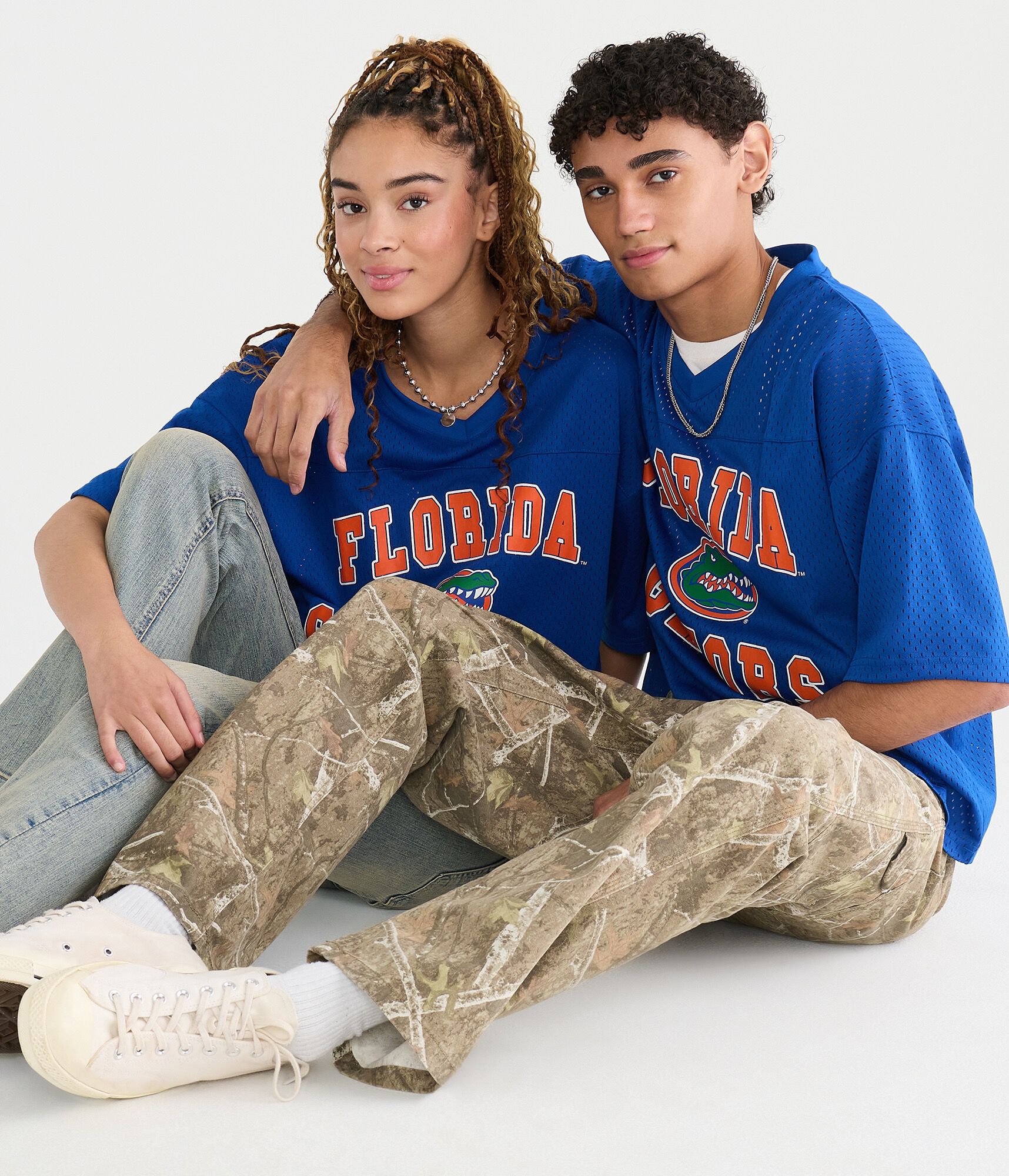 Florida Gators Boxy Mesh V-Neck Top