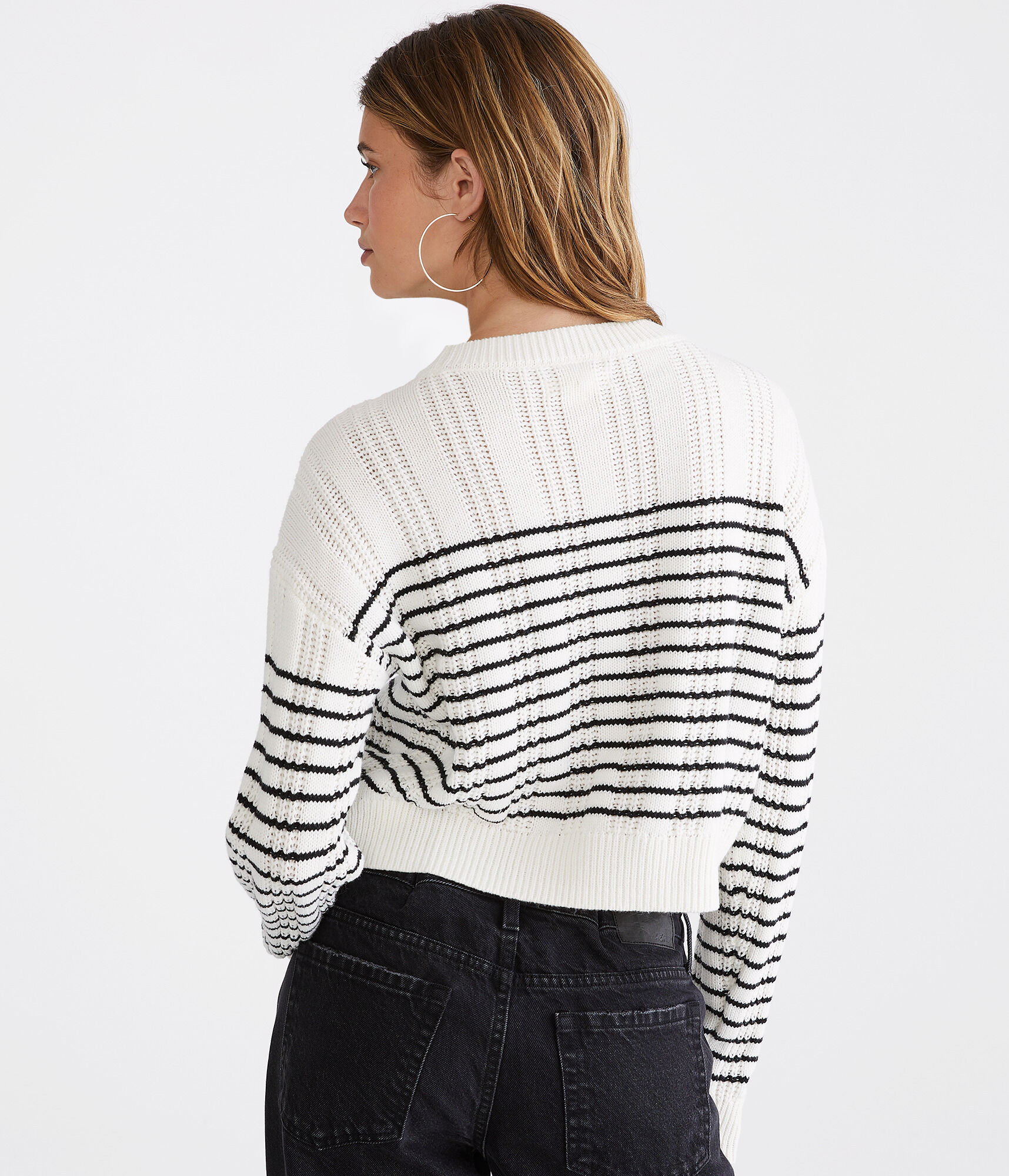 Striped Crew Sweater