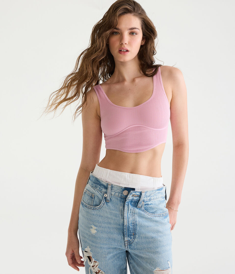 Seriously Soft Seamless Cropped Corset Tank