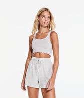 Acid Wash Seamless Square-Neck Cropped Tank