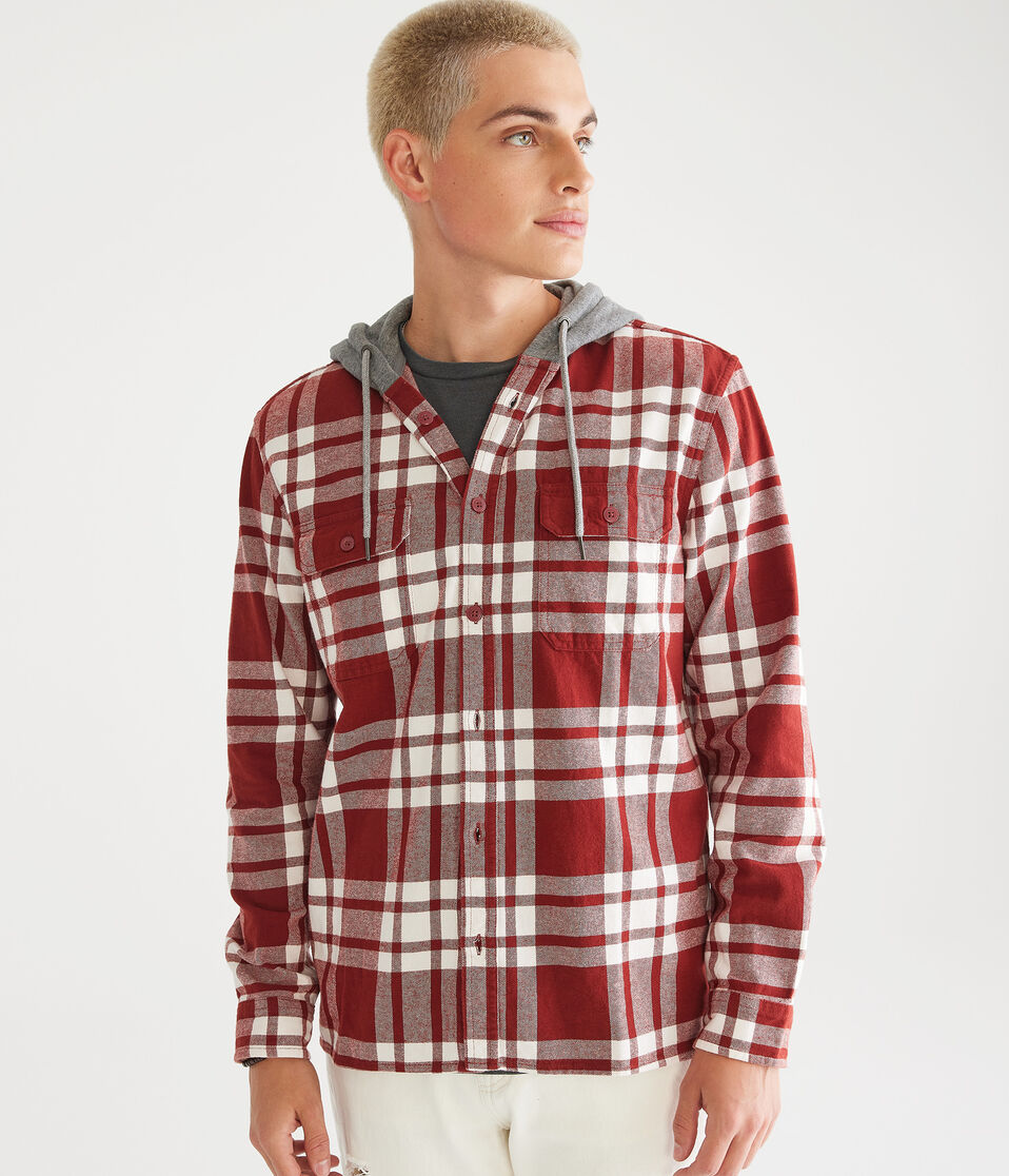 Hooded Flannel Shirt