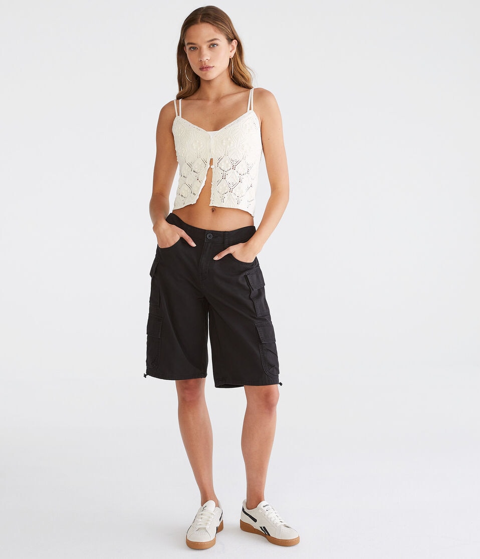 Twill Cargo Bermuda Shorts