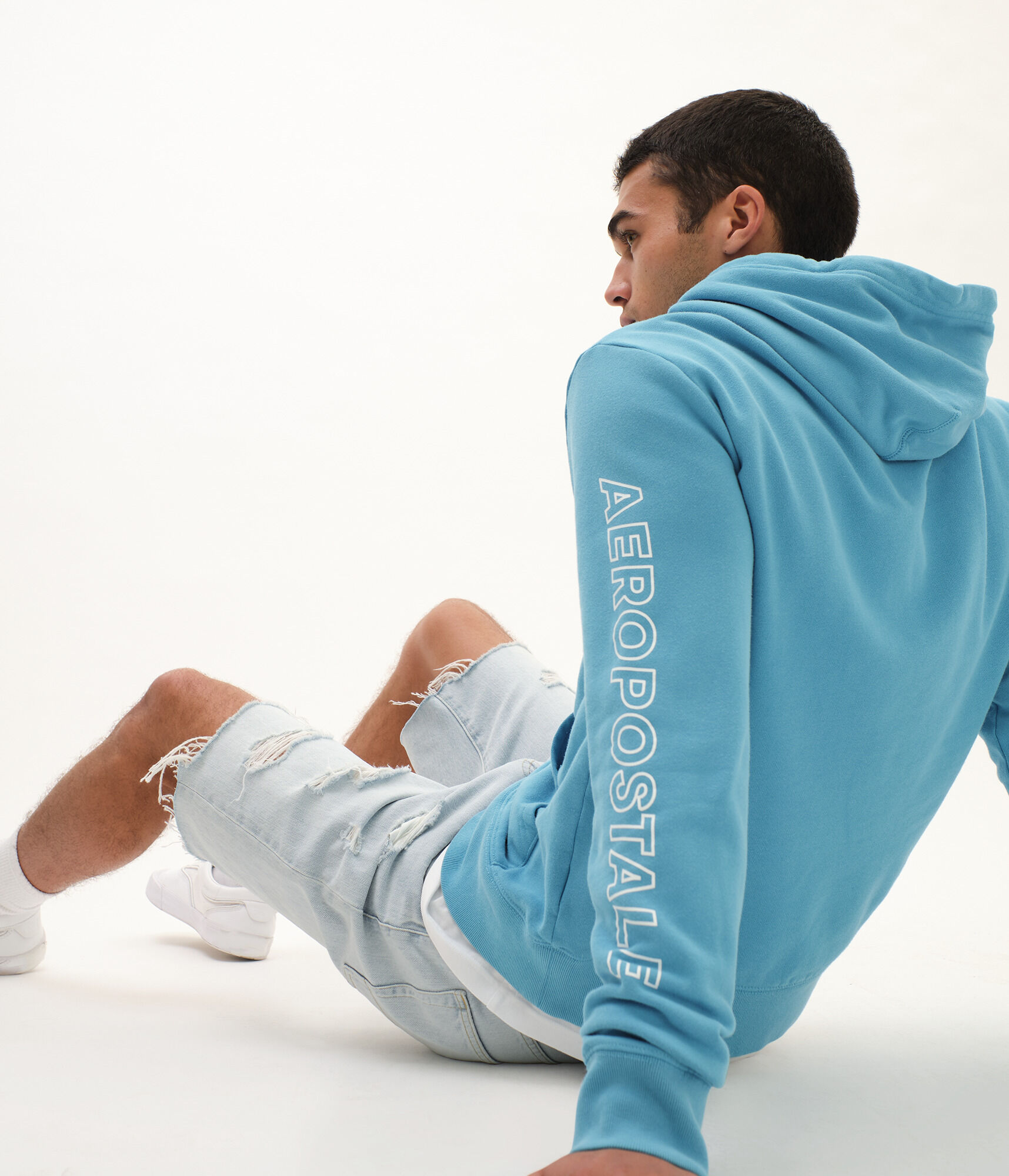A87 Aeropostale Beach Fleece Pullover Hoodie