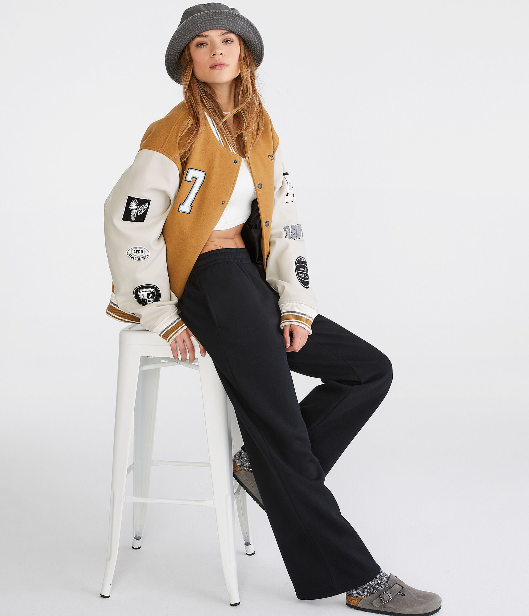 High-Rise Straight Leg Sweatpants