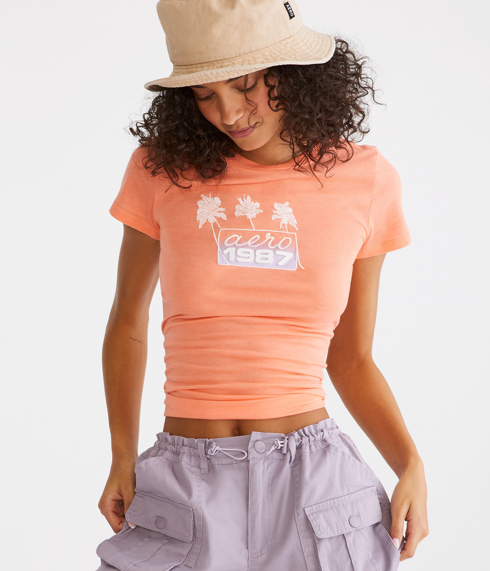 Aero 1987 Palms Appliqu&eacute; Graphic Tee