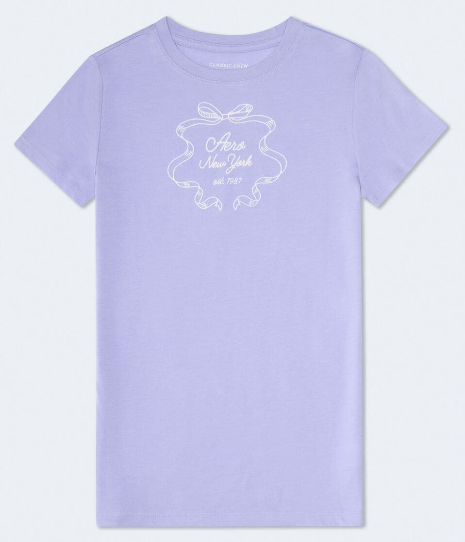 Aero New York Ribbon Flocked Graphic Tee