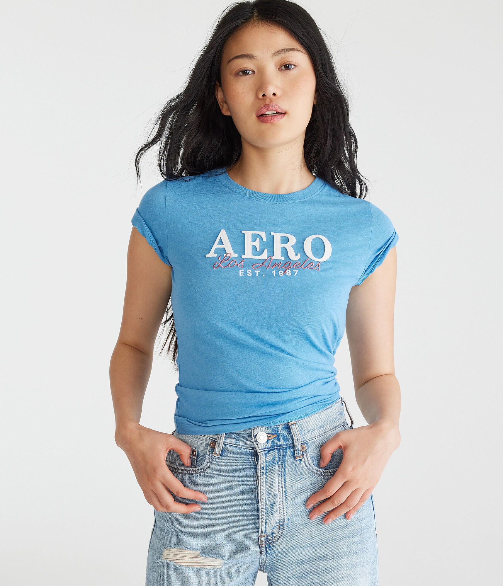 Aero Los Angeles Appliqu&eacute; Graphic Tee