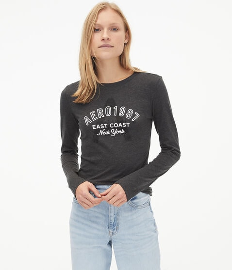 Long Sleeve Aero 1987 East Coast Graphic Tee Long Sleeve Aero 1987 East Coast Graphic Tee
