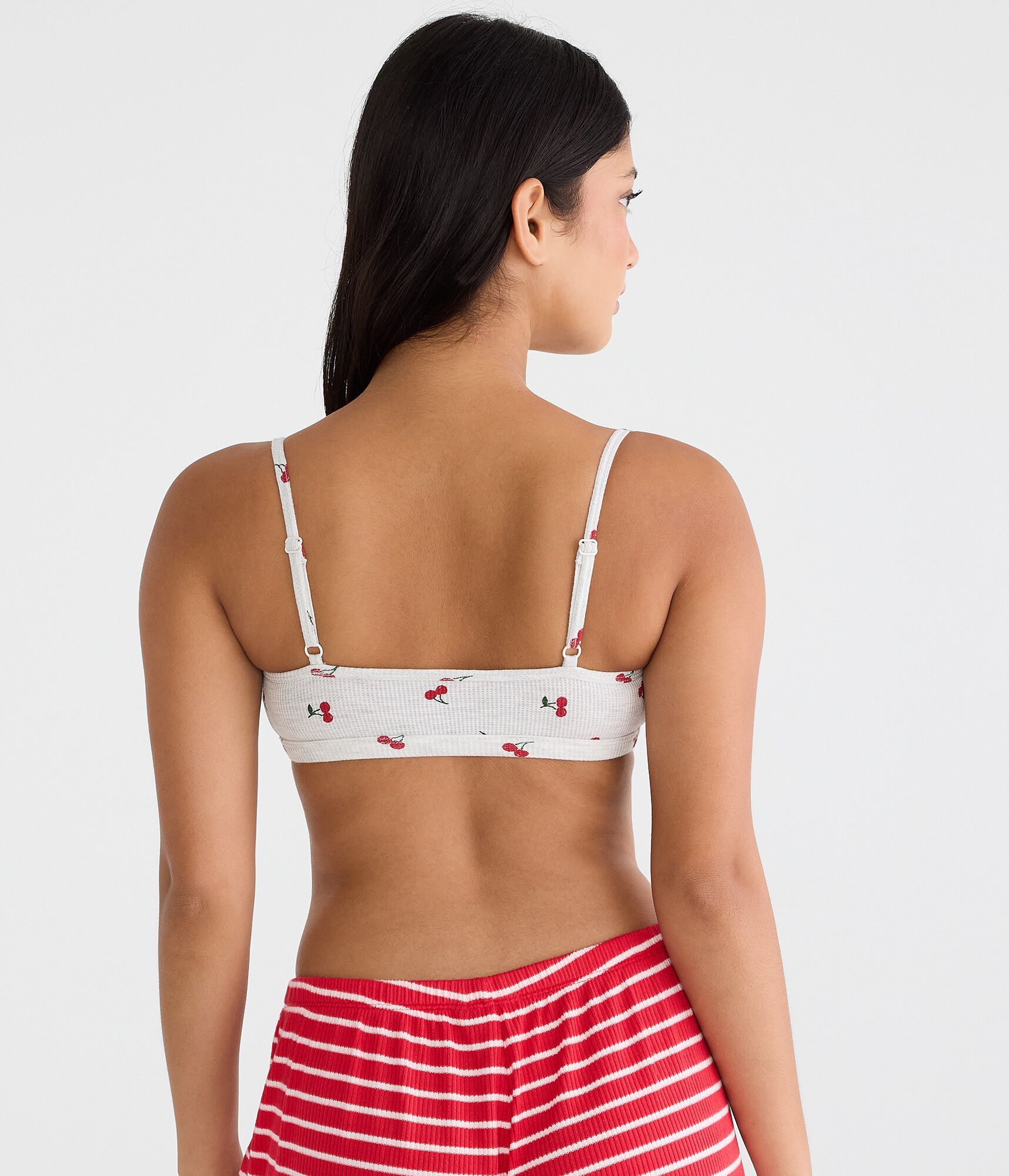Cherry Waffle Henley Bralette