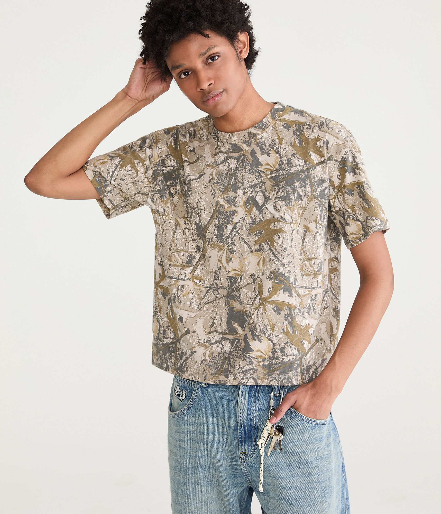 Forest Camo Heavyweight Crew Tee