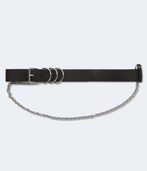 Faux Leather Side Chain Belt Faux Leather Side Chain Belt