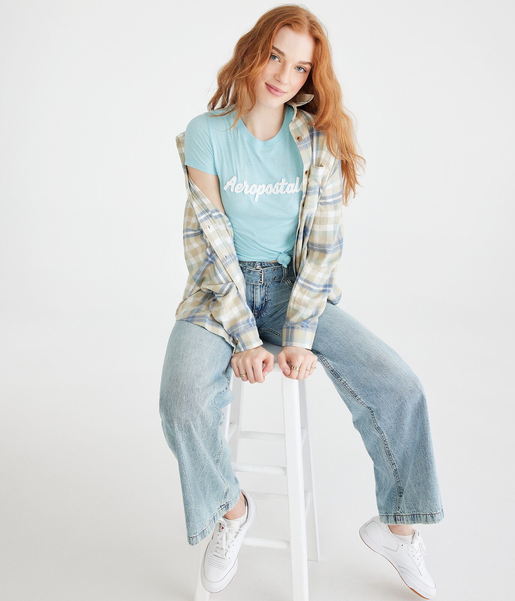 Aeropostale Script Appliqu&eacute; Graphic Tee