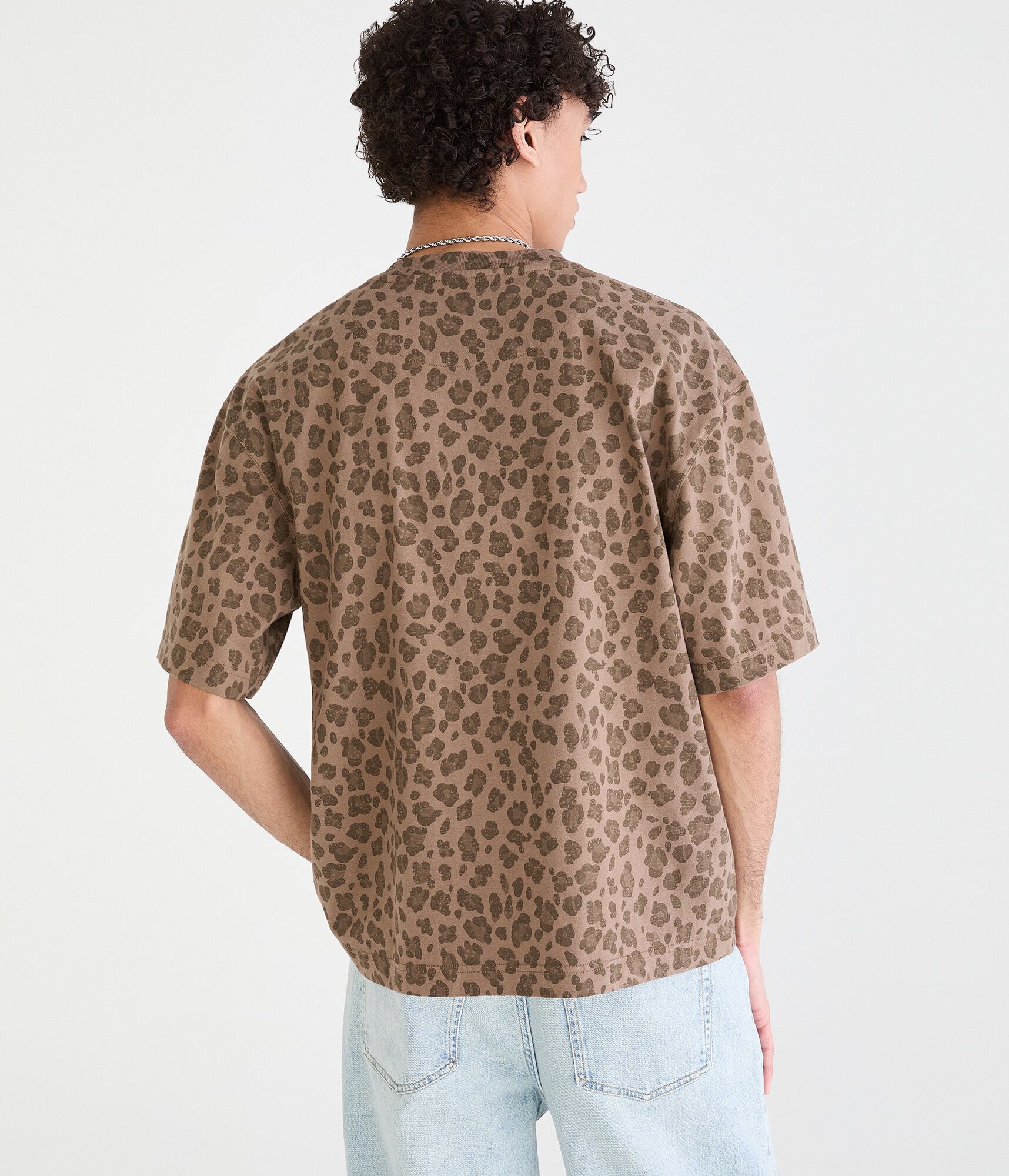 Leopard Print Heavyweight Crew Tee