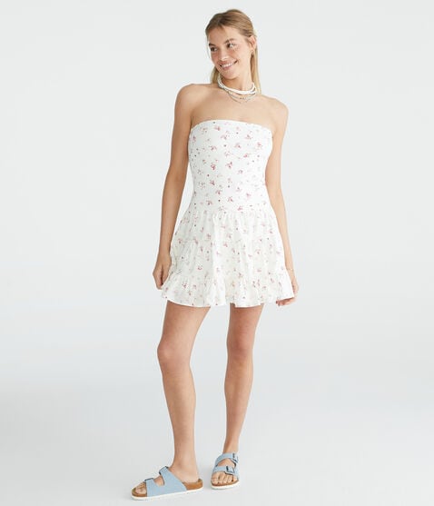 Floral Strapless Tiered Fit & Flare Dress Floral Strapless Tiered Fit & Flare Dress