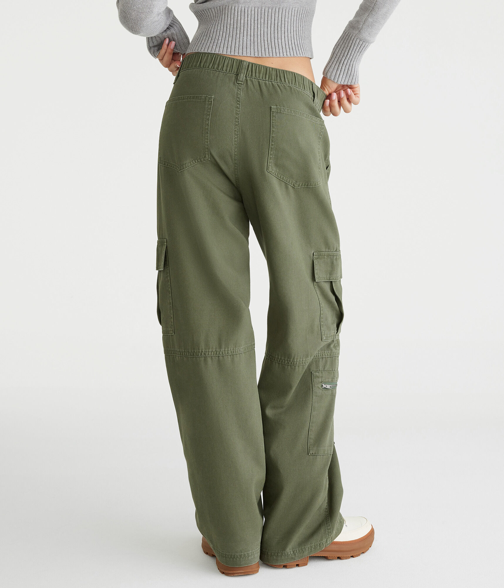 Mid-Rise Utility Cargo Pants