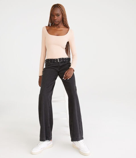 Long Sleeve Seriously Soft Sculpt Scoop-Neck Tee Long Sleeve Seriously Soft Sculpt Scoop-Neck Tee