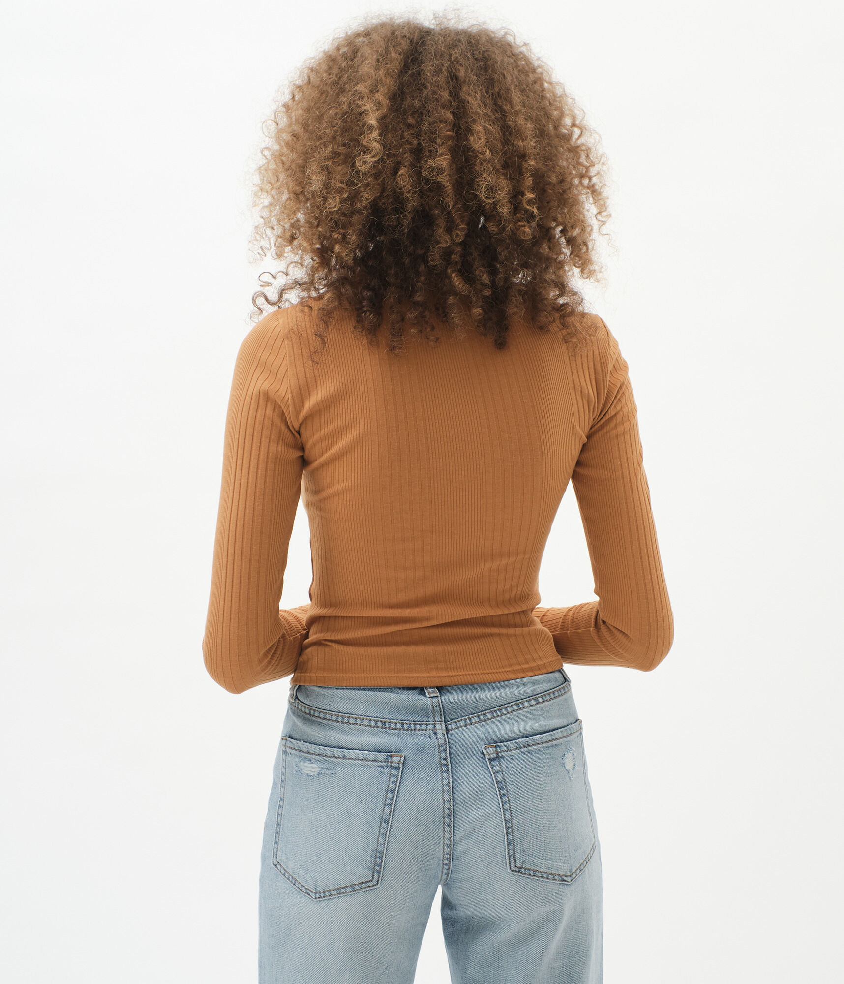 Long Sleeve Zippered Mock-Neck Bodycon Top