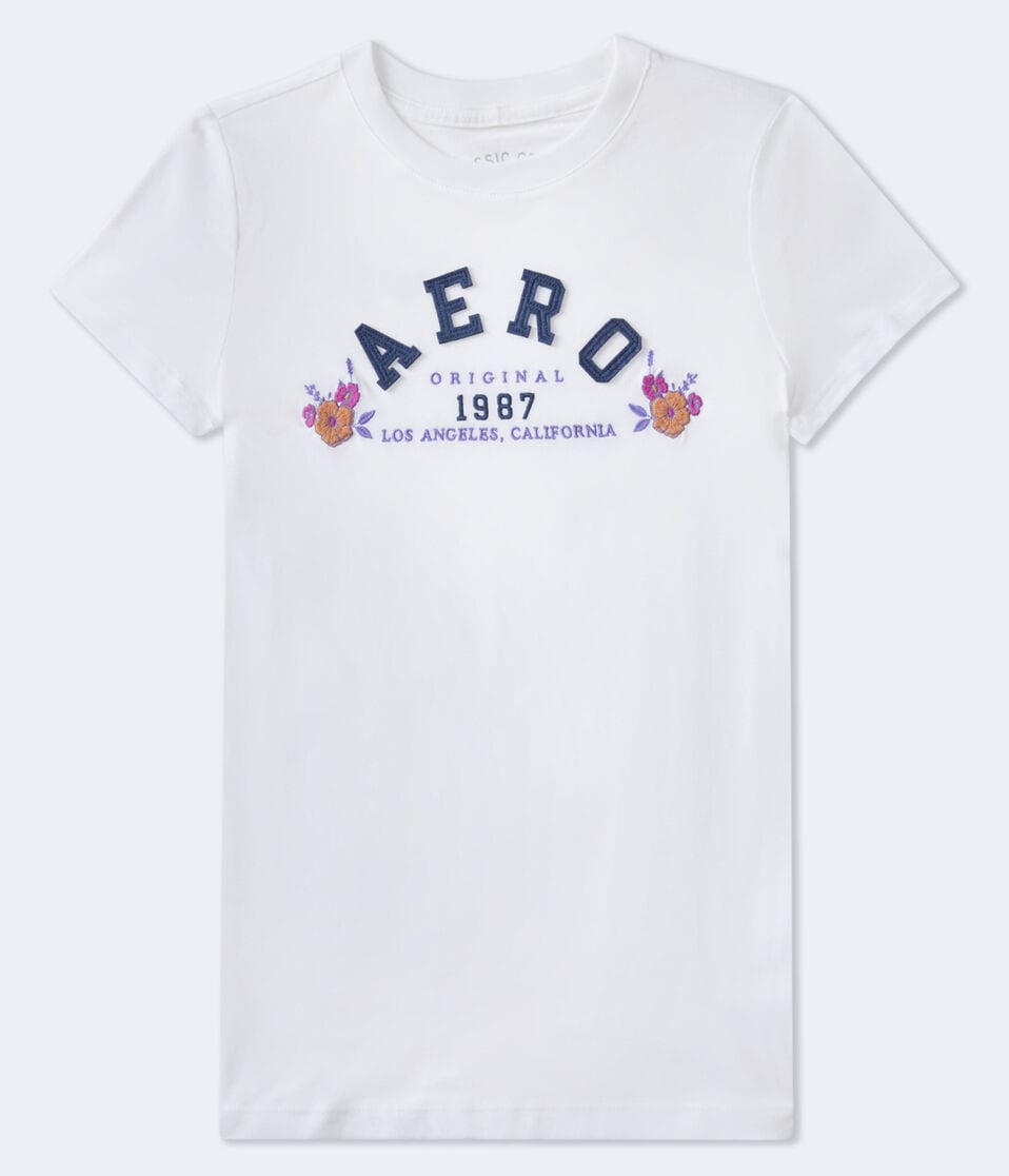 Aero Arch Floral Appliqué Graphic Tee