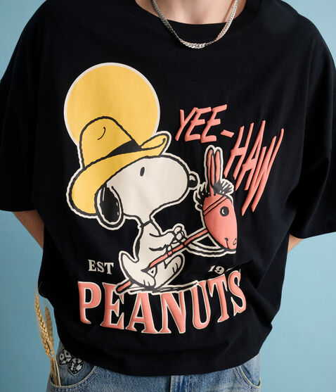 Peanuts® | Aéropostale Western Snoopy Yee-Haw Boxy Graphic Tee Peanuts® | Aéropostale Western Snoopy Yee-Haw Boxy Graphic Tee