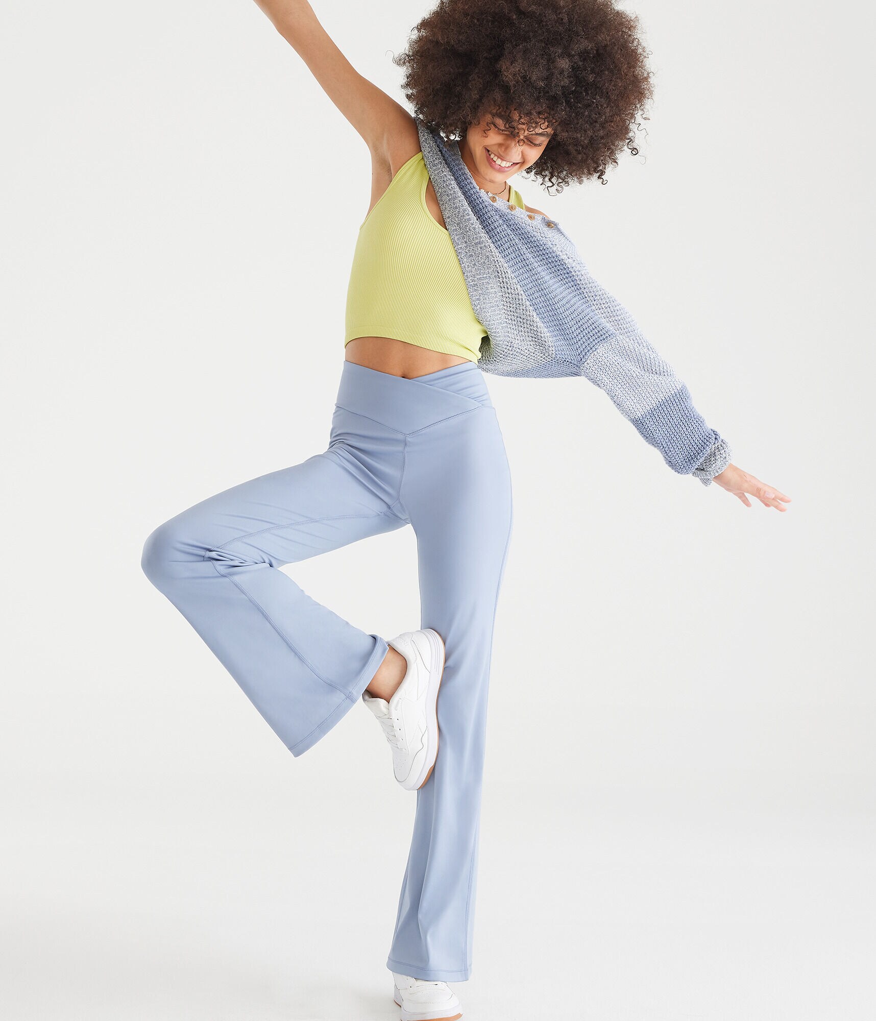 Flare Flex Crossover High-Rise Pants