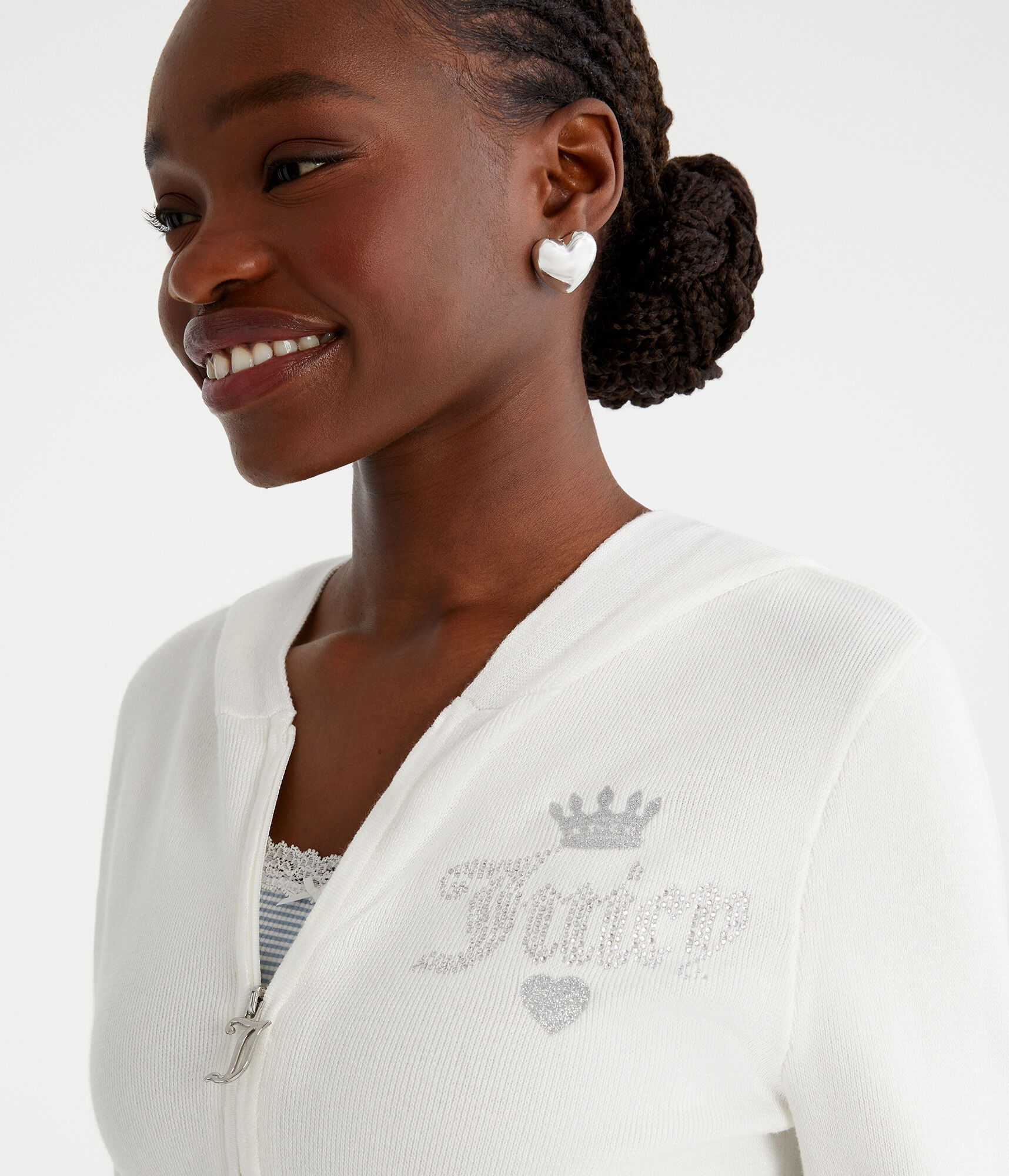 Juicy Couture Hooded Sweater Track Jacket