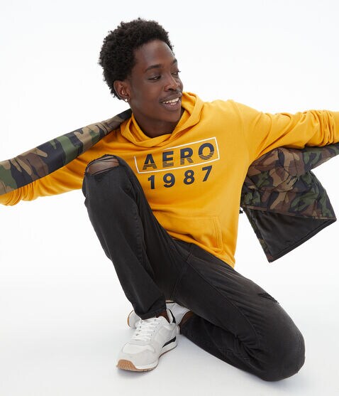 Aero 1987 Box Logo Pullover Hoodie Aero 1987 Box Logo Pullover Hoodie