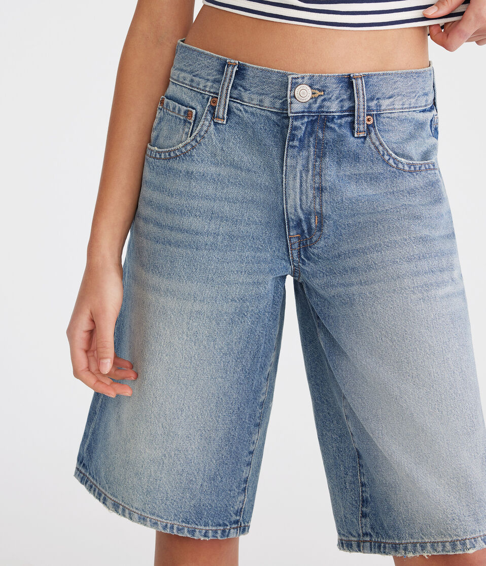 Low-Rise Super Baggy Bermuda Shorts