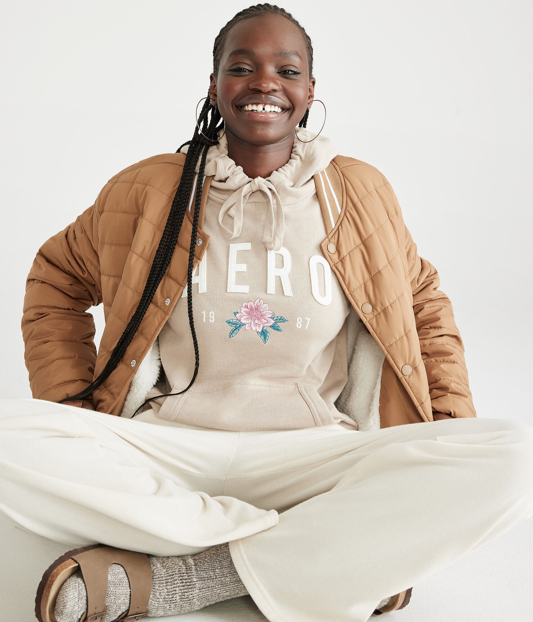 Aero 1987 Floral Pullover Hoodie