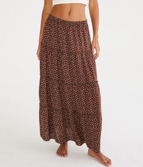 Floral Tiered Maxi Skirt