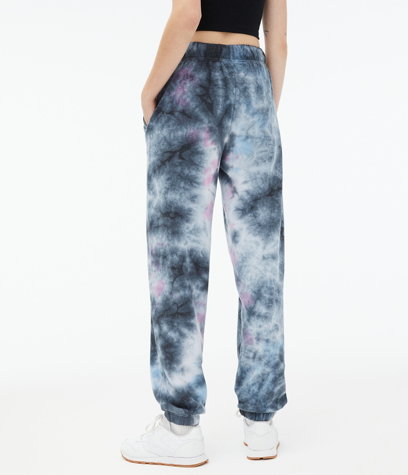 Tie-Dye Slouchy High-Rise Cinched Sweatpants