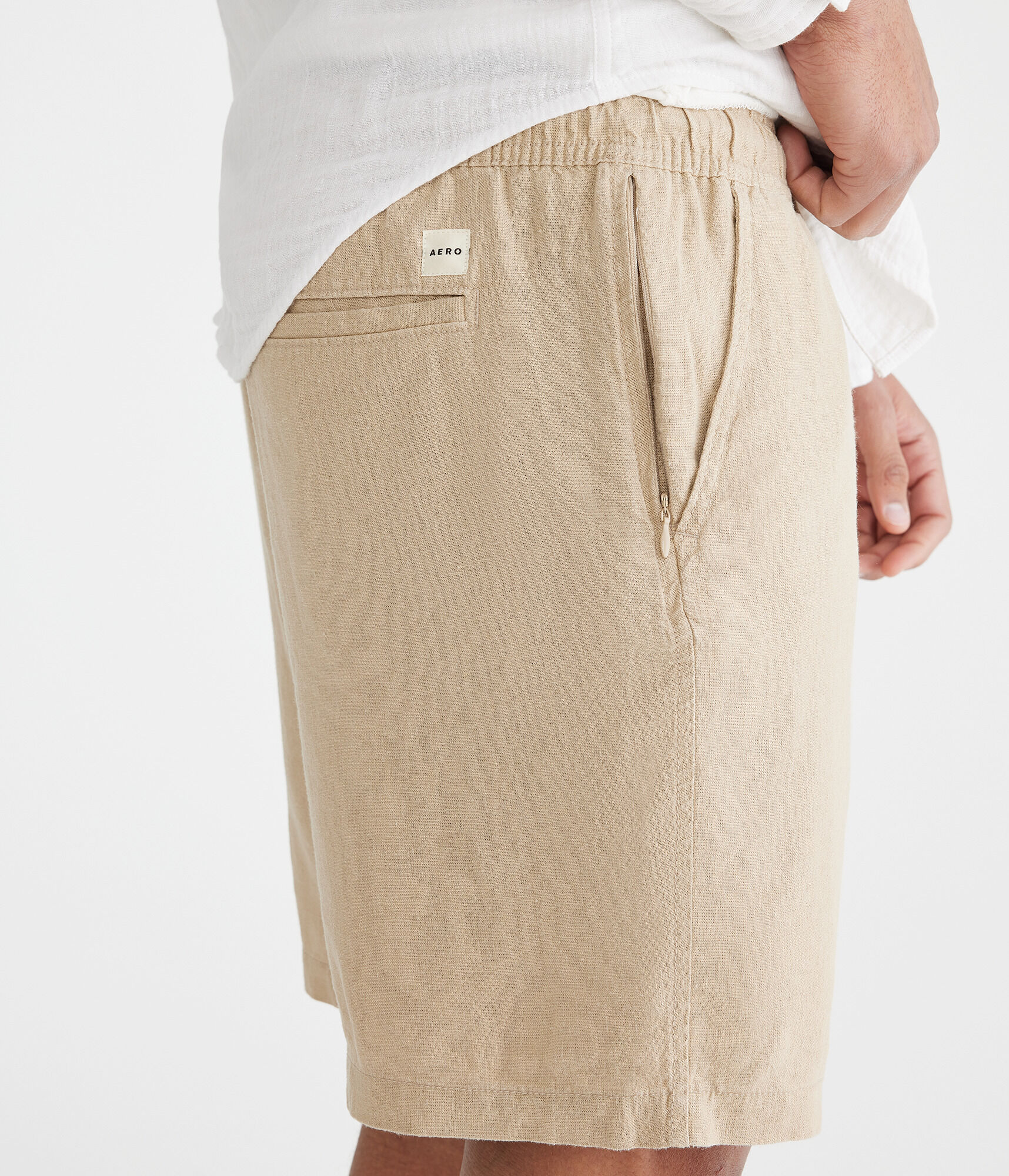 Solid Linen Shorts 7"