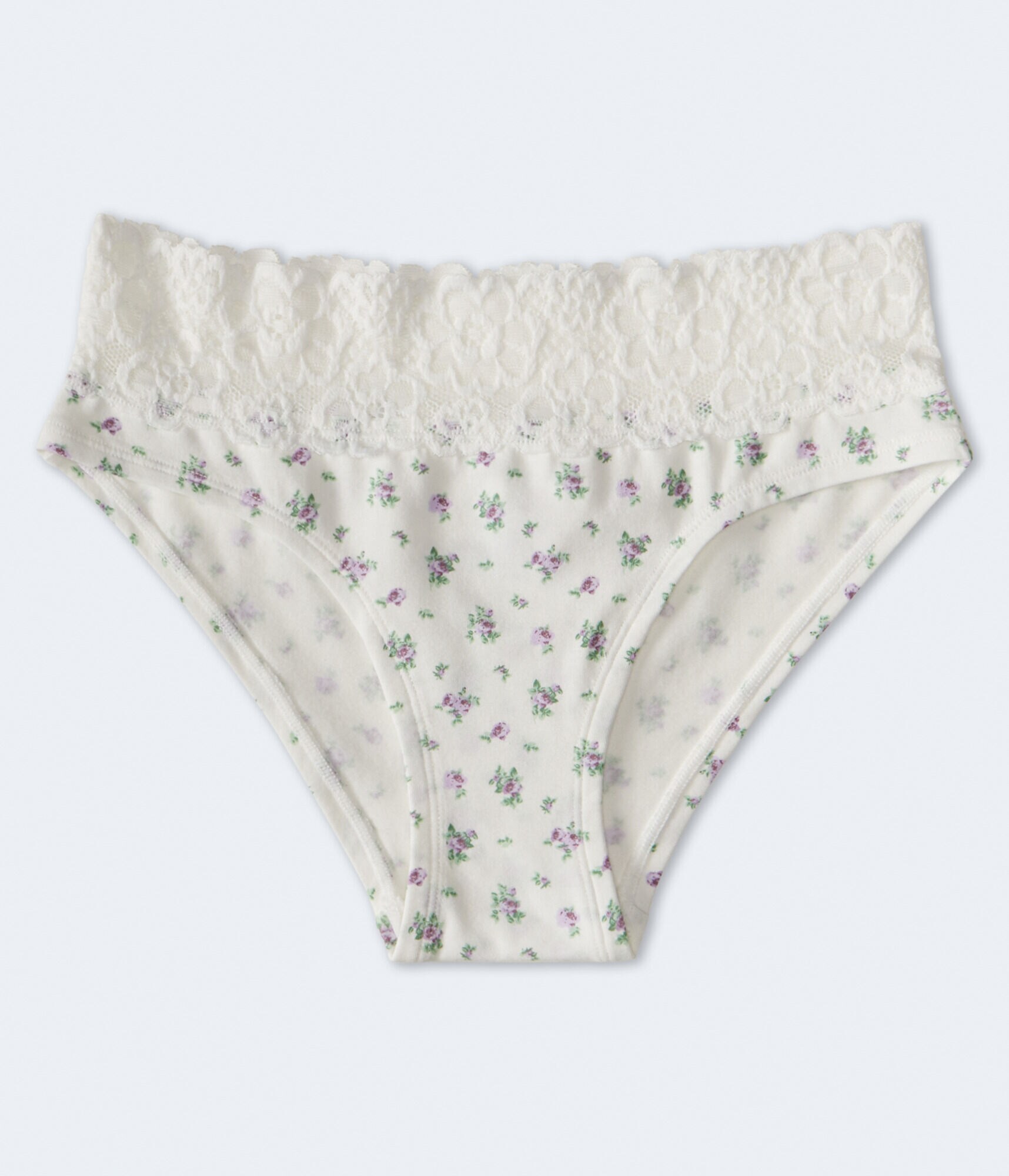 Floral Lace-Trim Hipster