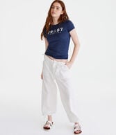 Aero-USA 1987 Crest Glitter Appliqué Graphic Tee