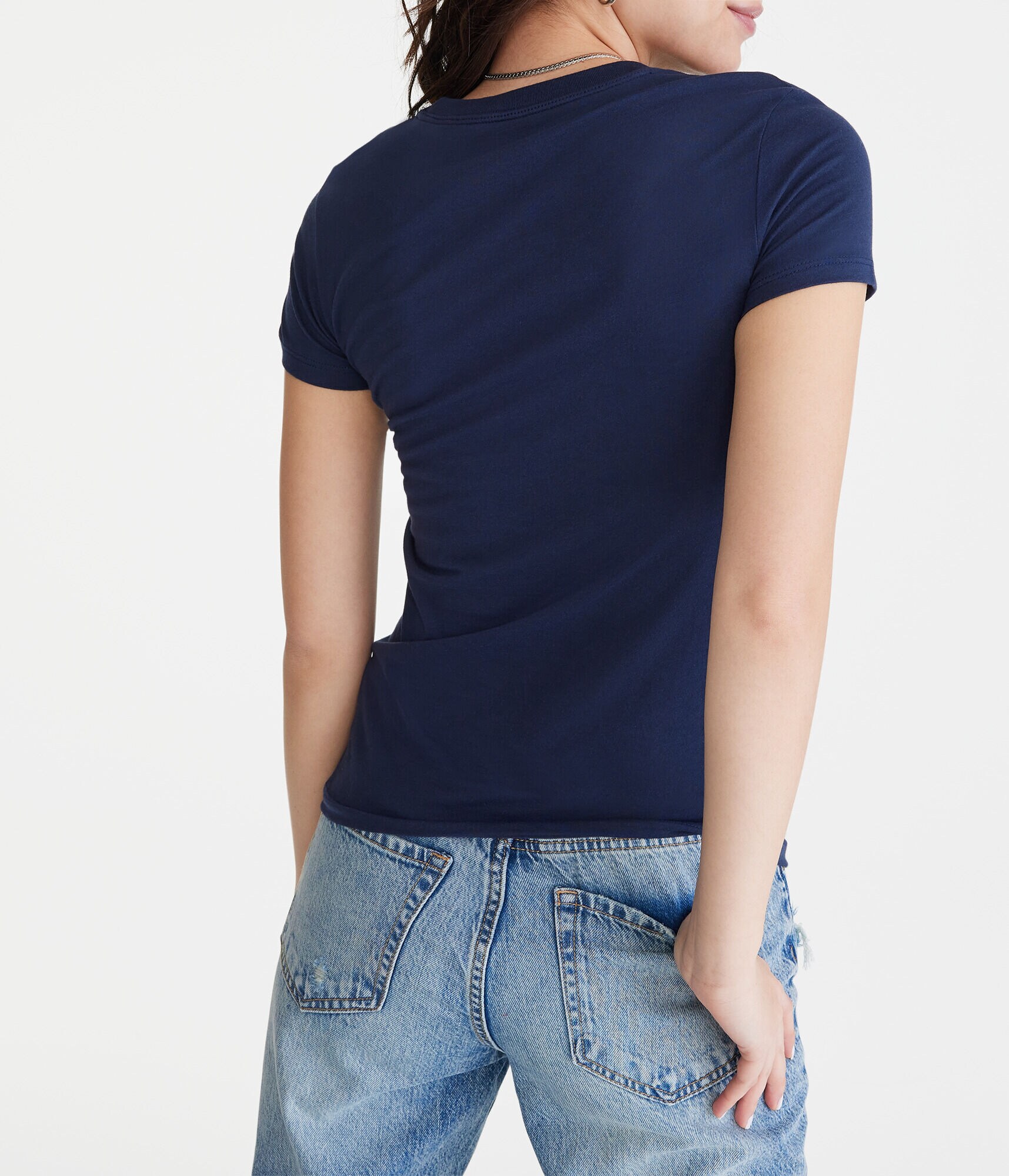 Aeropostale Flocked New York Butterfly Graphic Tee