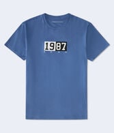 Aero 1987 Split Box Logo Appliqué Graphic Tee