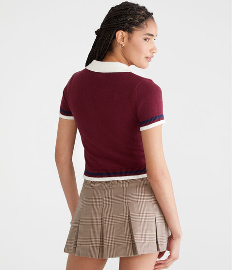New York Cropped Graphic Sweater Polo New York Cropped Graphic Sweater Polo